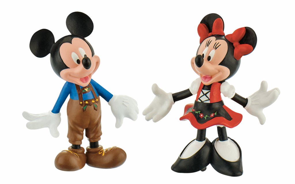 Bullyland 15081 Disney Mickey Minnie Mouse Spiel Set Lederhose Dirndl Spielfigur 