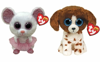 Ty Beanie Boo`s Glubschi Hund Darlin 15 cm Kuscheltier für Valentinstag 36102 