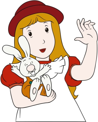 Alice mit Kaninchen